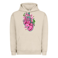 Pigment French Oak cancer boxing gloves with ribbon Urban Hoodie - AdoDesignShop