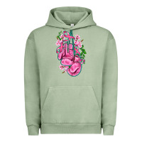 Pigment Oil Green cancer boxing gloves with ribbon Urban Hoodie - AdoDesignShop