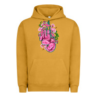 Pigment Peanut Butter cancer boxing gloves with ribbon Urban Hoodie - AdoDesignShop