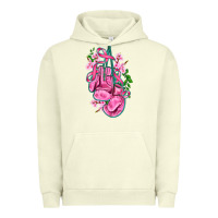 Pigment Pistachio cancer boxing gloves with ribbon Urban Hoodie - AdoDesignShop