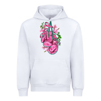 White cancer boxing gloves with ribbon Urban Hoodie - AdoDesignShop