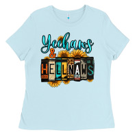 Baby Blue yeehaws and hellnaws Ladies Tee - Jasminsmagicworld