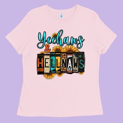 Yeehaws And Hellnaws Ladies Tee Designed By Jasminsmagicworld
