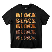 Black typography variations in animal and glitter textur Heavy Core Tee - LillyAllenDesigns