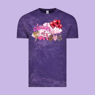 Clouds Of Love With Balloons Valentine's Day Vintage Tee Designed By Howdyjamesfarm