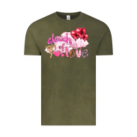 Vintage Olive Clouds of love with balloons Valentine's Day Vintage Tee - HowdyJamesFarm