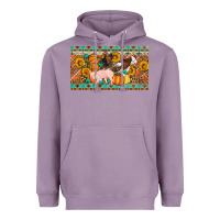 Lavender Fall farm animals cow pig rooster Heavyweight Hoodie - Artiststas