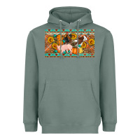 Sage Fall farm animals cow pig rooster Heavyweight Hoodie - Artiststas
