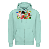 Seafoam Noel Afro Girl Baby Zipper Hoodie - CowhideDigitalArt