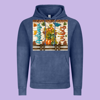 Autumn Vibes Vintage Hoodie Designed By Tumblerdesignbyshophia