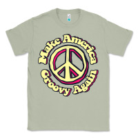 Matcha Make America Groovy Again Peace Sign 70S Retro Classic Tee - lanVoArt