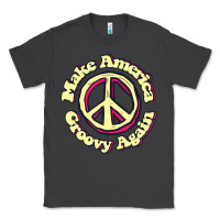 Smoke Make America Groovy Again Peace Sign 70S Retro Classic Tee - lanVoArt