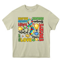 Mossy name puzzle ribbon of inspiration Heavy Core Tee - LillyAllenDesigns