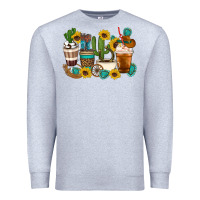 Heather Grey Coffee cups Premium Sweatshirt - Artiststas