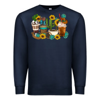 Navy Coffee cups Premium Sweatshirt - Artiststas