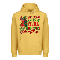Antique Gold Just A Girl Who Loves Christmas Premium Hoodie - FaDigitalArtStudio