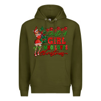 Army Green Just A Girl Who Loves Christmas Premium Hoodie - FaDigitalArtStudio