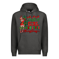 Charcoal Heather Just A Girl Who Loves Christmas Premium Hoodie - FaDigitalArtStudio