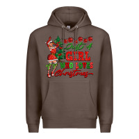 Coffee Just A Girl Who Loves Christmas Premium Hoodie - FaDigitalArtStudio