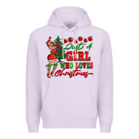 Lilac Just A Girl Who Loves Christmas Premium Hoodie - FaDigitalArtStudio