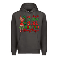 Smoke Just A Girl Who Loves Christmas Premium Hoodie - FaDigitalArtStudio