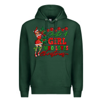 Sports Green Just A Girl Who Loves Christmas Premium Hoodie - FaDigitalArtStudio