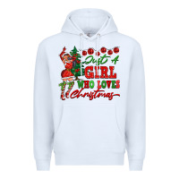 White Just A Girl Who Loves Christmas Premium Hoodie - FaDigitalArtStudio