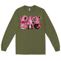 Army Green breast cancer gnomes Long Sleeve Tee - CowGirlArtShop