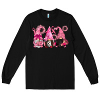 Black breast cancer gnomes Long Sleeve Tee - CowGirlArtShop