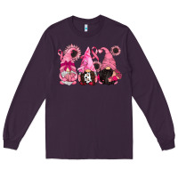 Plum breast cancer gnomes Long Sleeve Tee - CowGirlArtShop