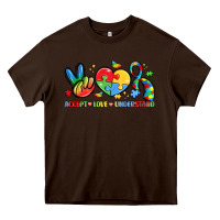 Chocolate Brown accept love understand Heavy Core Tee - LillyAllenDesigns