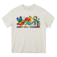 Cream accept love understand Heavy Core Tee - LillyAllenDesigns