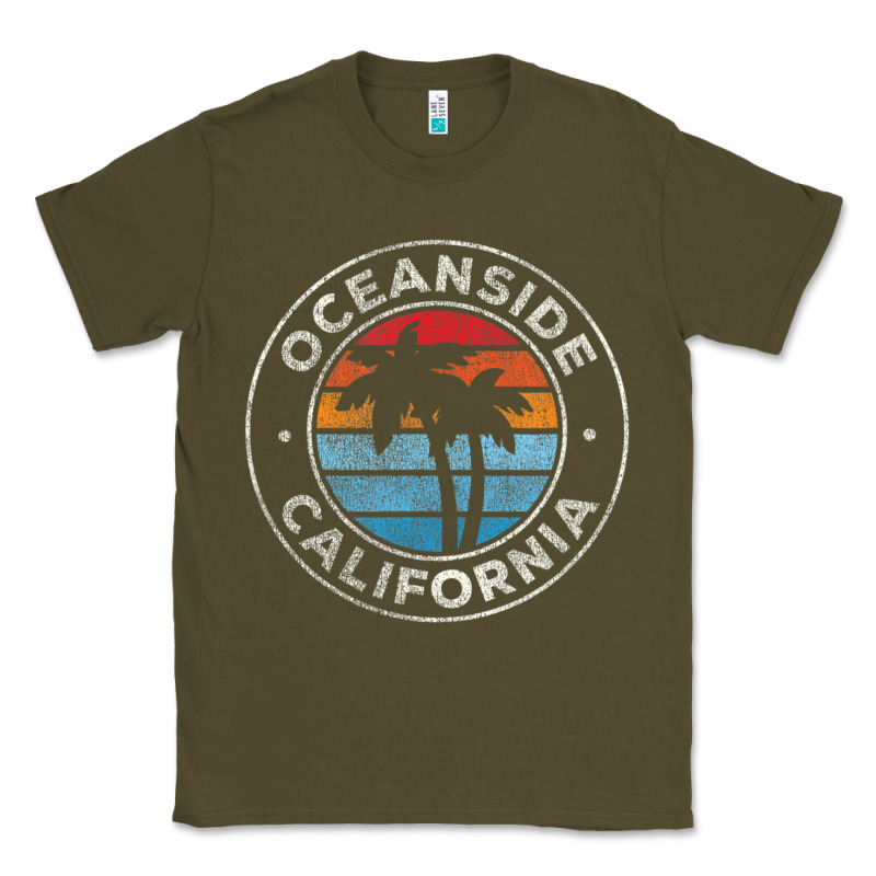 Oceanside California Ca Vintage Retro 70s Classic Tee by lanVoArt | Teevron