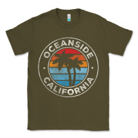 Army Green Oceanside California Ca Vintage Retro 70S Classic Tee - lanVoArt
