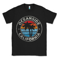 Black Oceanside California Ca Vintage Retro 70S Classic Tee - lanVoArt