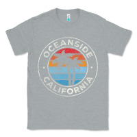 Heather Grey Oceanside California Ca Vintage Retro 70S Classic Tee - lanVoArt