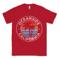 Red Oceanside California Ca Vintage Retro 70S Classic Tee - lanVoArt