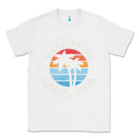 White Oceanside California Ca Vintage Retro 70S Classic Tee - lanVoArt