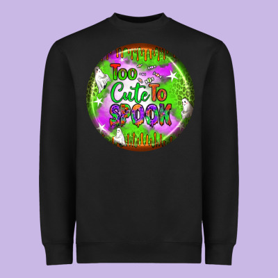 Too Cute To Spook Earrings Heavyweight Sweatshirt Designed By Bundleandbundleshop
