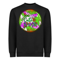 Black too cute to spook earrings Heavyweight Sweatshirt - BundleAndBundleShop