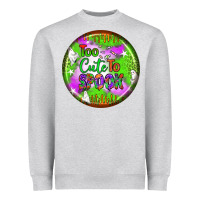Heather Grey too cute to spook earrings Heavyweight Sweatshirt - BundleAndBundleShop