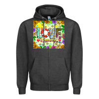 Charcoal Heather Love Summer Zipper Hoodie - CowhideDigitalArt