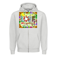 Dove Grey Love Summer Zipper Hoodie - CowhideDigitalArt