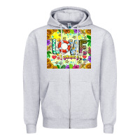 Heather Grey Love Summer Zipper Hoodie - CowhideDigitalArt