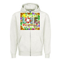 Oatmeal Heather Love Summer Zipper Hoodie - CowhideDigitalArt