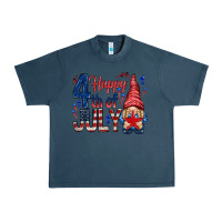 Midnight Navy Happy 4th Of July with gnome Urban Heavy Tee - HowdyJamesFarm