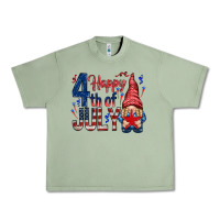 Oil Green Happy 4th Of July with gnome Urban Heavy Tee - HowdyJamesFarm
