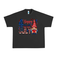 Pigment Black Happy 4th Of July with gnome Urban Heavy Tee - HowdyJamesFarm