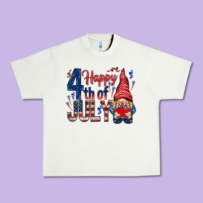 Happy 4th Of July With Gnome Urban Heavy Tee Designed By Howdyjamesfarm