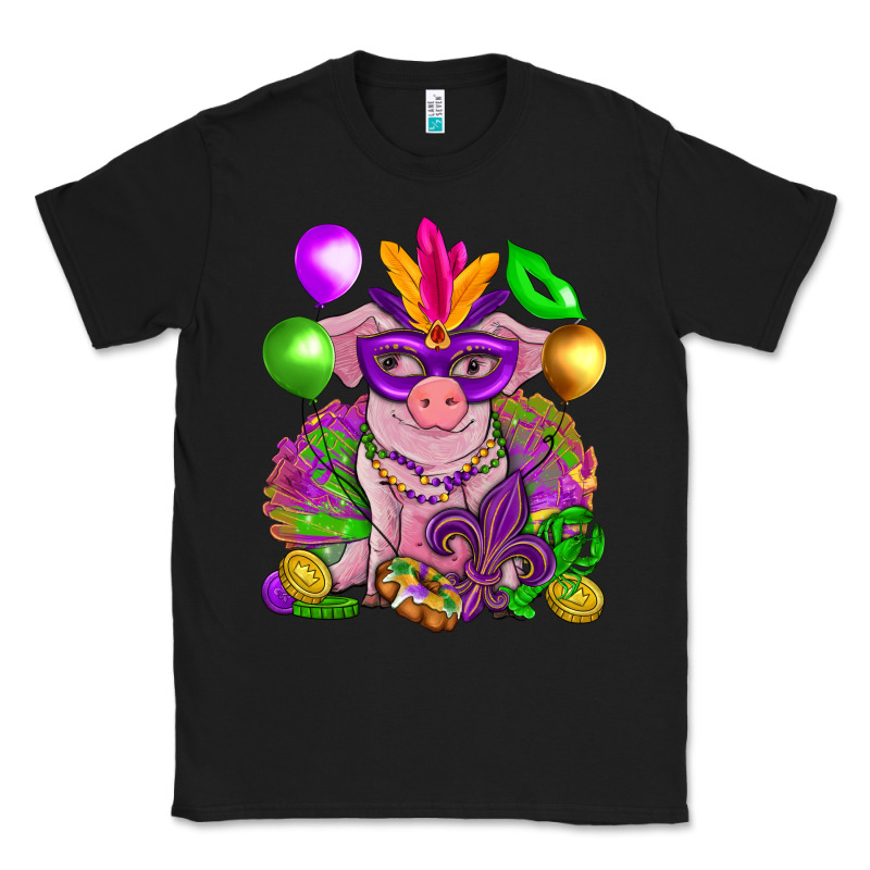 Mardi Gras Pig Classic Tee by NancyCooperArtShop | Teevron